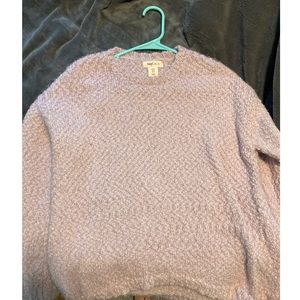 Purple fuzzy sweater